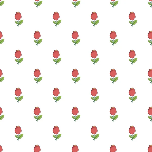 Modèle de fleur rouge — Image vectorielle