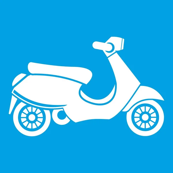 Vespa scooter icon weiß — Stockvektor