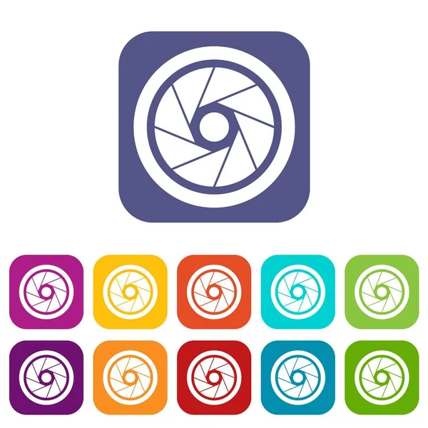 Küçük objektif Icons set