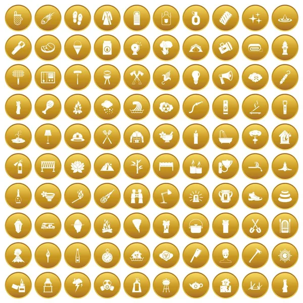 100 simgeler kümesi altın ateş