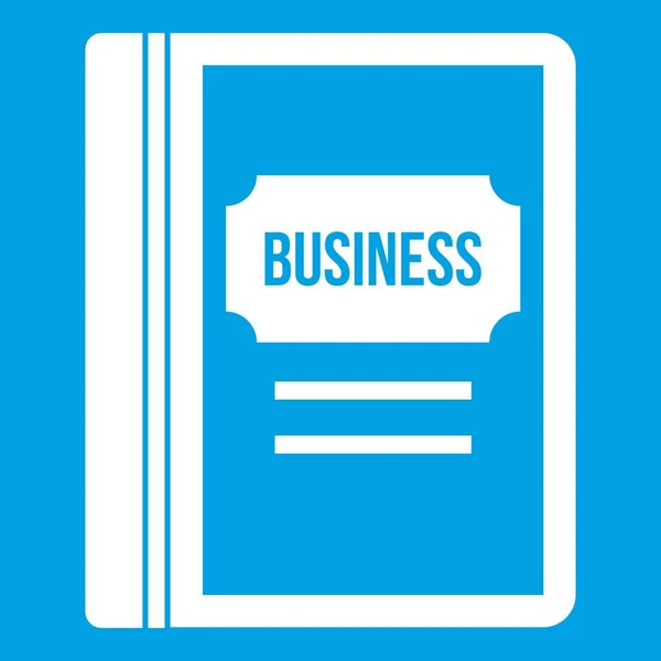 Business book icon white — Stock Vector