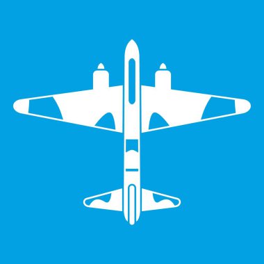 Askeri savaş uçakları simgesi beyaz