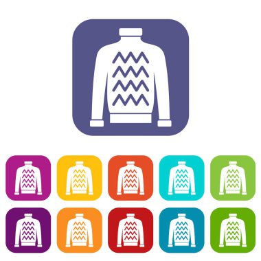 Erkek kazak Icons set