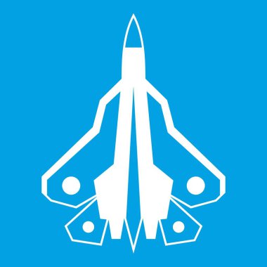 Askeri avcı uçağı simgesi beyaz