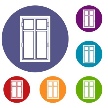 Ahşap pencere Icons set