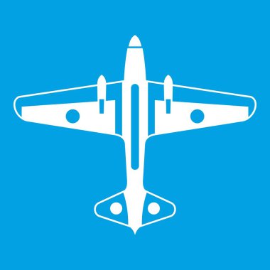 Askeri uçak simgesi beyaz