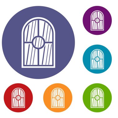 Kemerli pencere Icons set