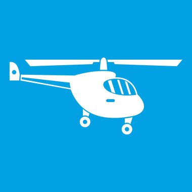 Helikopter simgesi beyaz