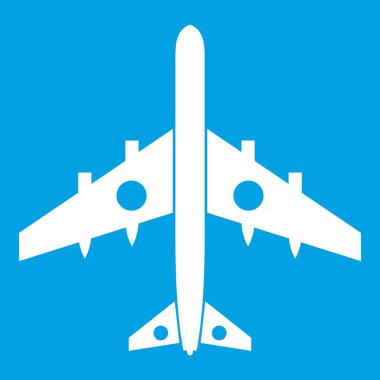 Askeri avcı uçağı simgesi beyaz