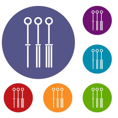 Dövme iğneleri Icons set