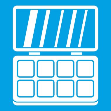 Makyaj paleti simgesi beyaz