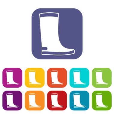 Icons set lastik çizmeler