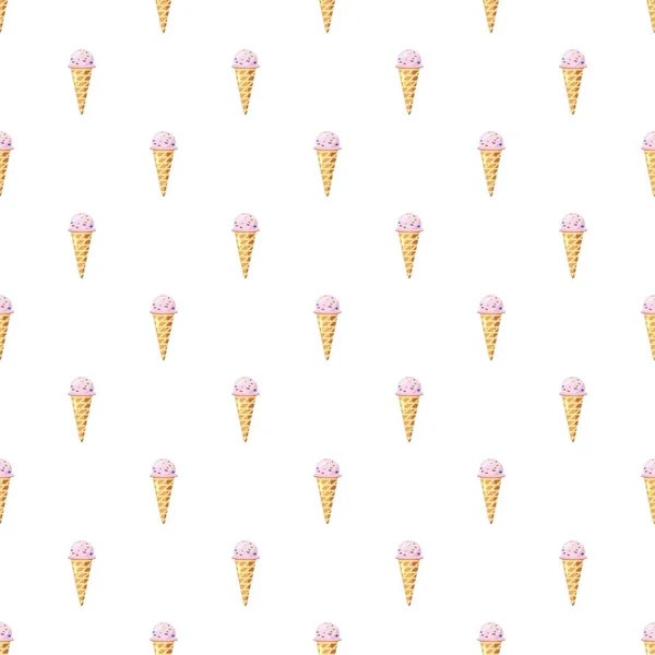 Ice cream cone pattern — Stock Vector