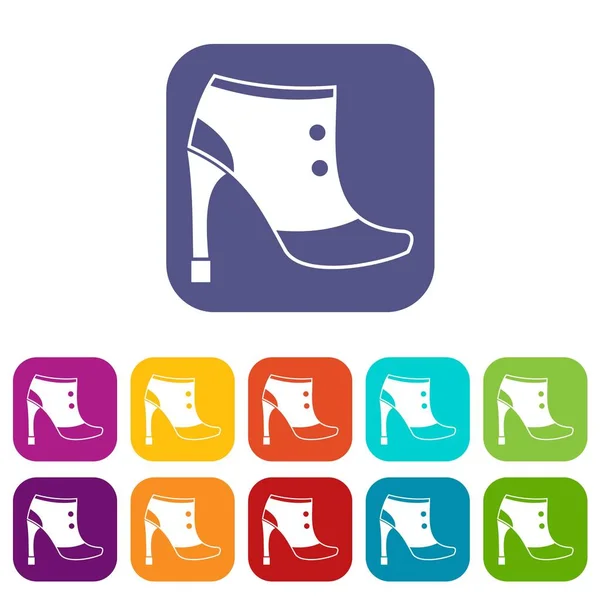 Zestaw ikon buty kobiety — Wektor stockowy