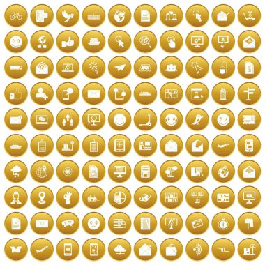 Altın set 100 posta simgeleri