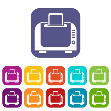 Ekmek kızartma makinesi Icons set