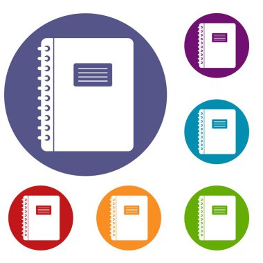 Spiral Not defteri Icons set