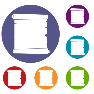 Kaydırma kağıt Icons set