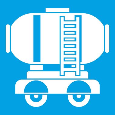 Waggon depolama tankı yağ simgesi beyaz ile