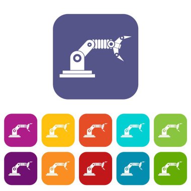 Robot el manipülatör Icons set