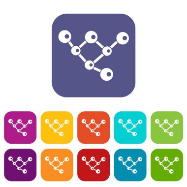 Molekül yapısı Icons set