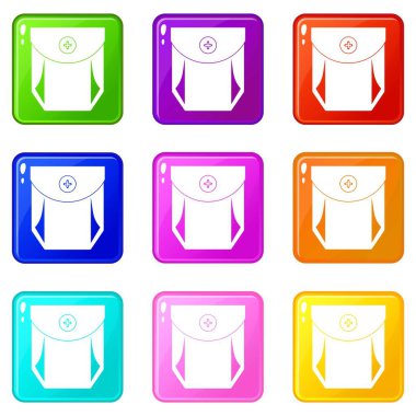 Kot pantolon cep düğmesi ile 9 ayarla