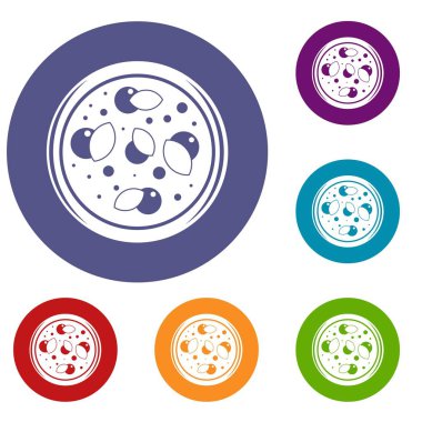 Yeşiller Icons set pizza