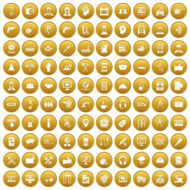 100 simgeler kümesi altın destek