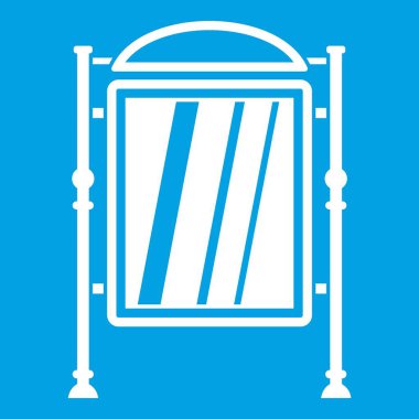 Reklam işareti simgesi beyaz