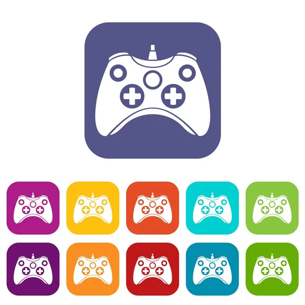 Conjunto de iconos de controlador de videojuego — Vector de stock