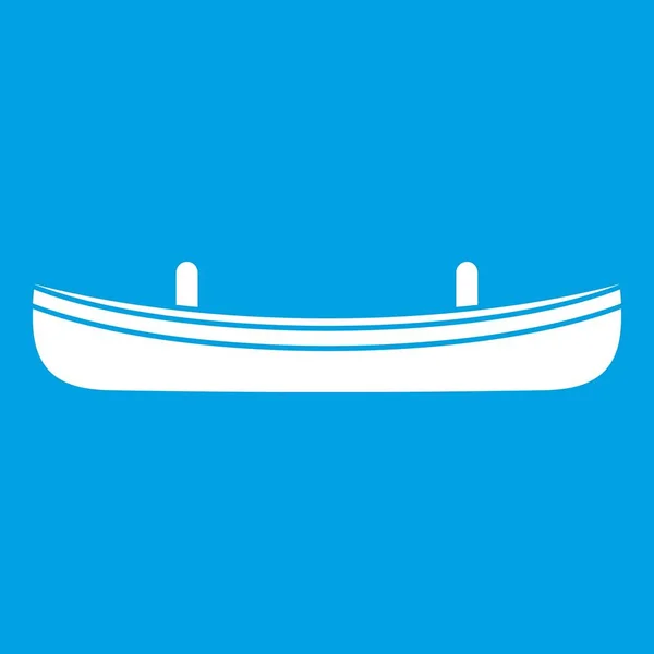 Pequeño icono del barco blanco — Vector de stock