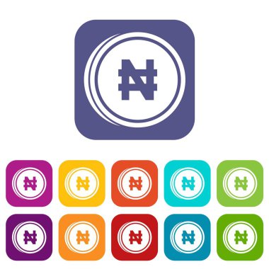 Para naira Icons set