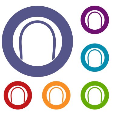 Siyah ve beyaz tenis topu Icons set