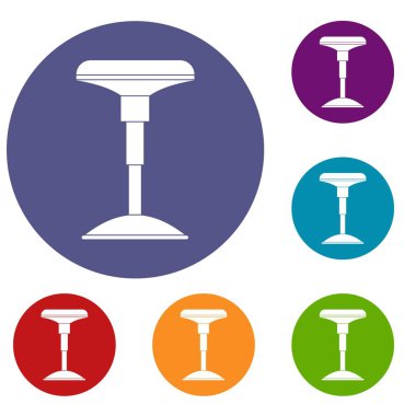 Bar tabure Icons set