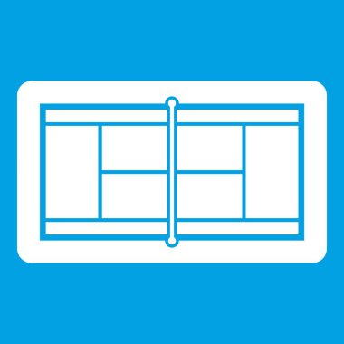 Tenis Kortu simgesi beyaz