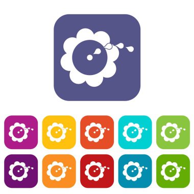 Sulama çiçek Icons set