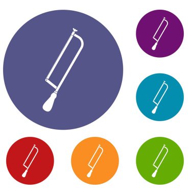 Amputasyon ve cerrahi testere Icons set