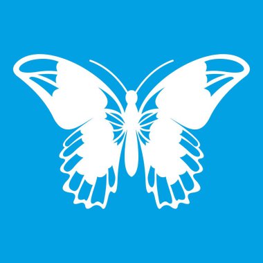 Amiral kelebek simgesi beyaz