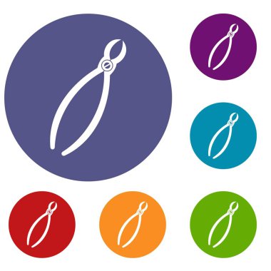 Diş çıkarma aracı Icons set