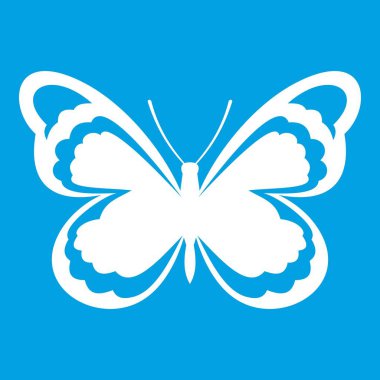 Küçük kelebek simgesi beyaz