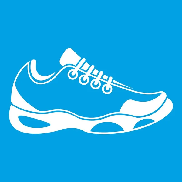 Zapatillas para tenis icono blanco — Vector de stock