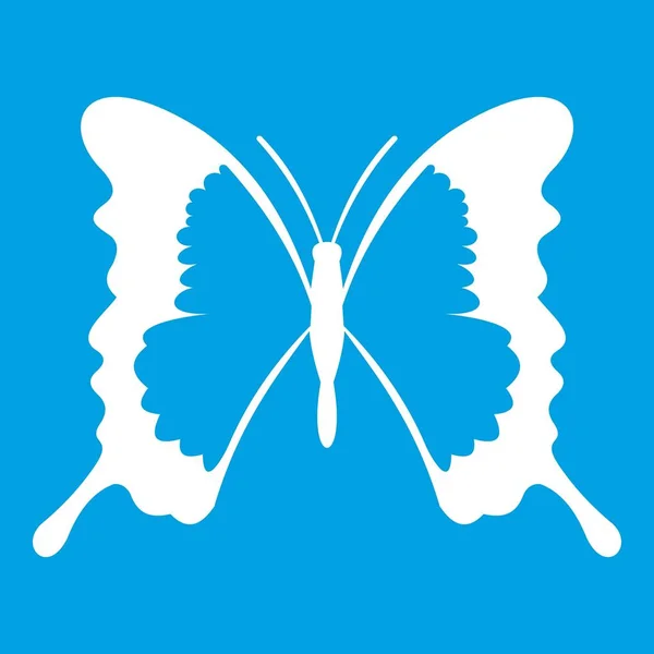 Swallowtail icône papillon blanc — Image vectorielle