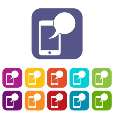 Konuşma balonu telefon simgeleri ayarla