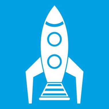 Uzay roketi simgesi beyaz