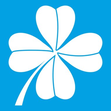 Dört yapraklı yonca simgesi beyaz