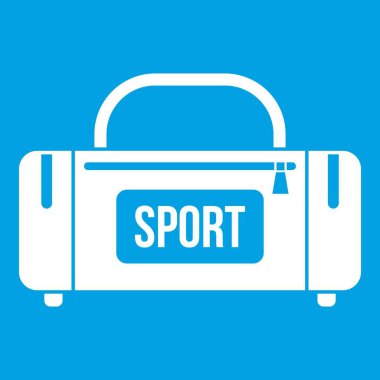 Simgesi beyaz büyük spor çanta