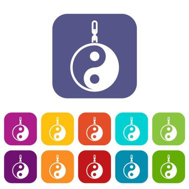 İşareti yin yang Icons set
