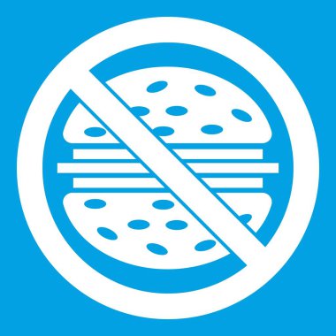 Lokanta simgesi beyaz durdurmak