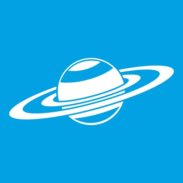Ikona pierścienie Saturna biały — Wektor stockowy