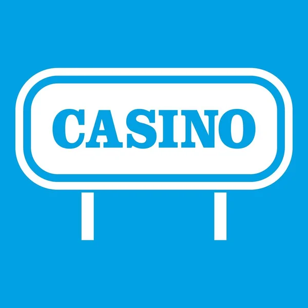 Signo de Casino icono blanco — Archivo Imágenes Vectoriales